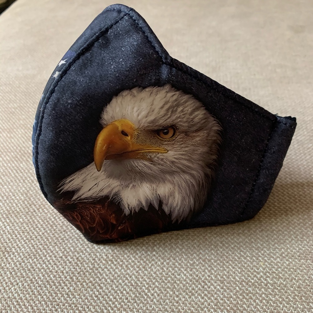 Fabric Mask with eagle - Picture 2 of 5